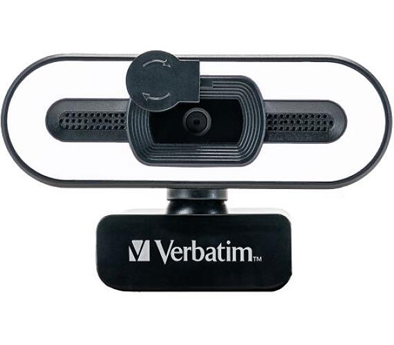 Verbatim USB webkamera s mikrofonem a osvětlením AWC-02 Full HD 1080p s automat. ostřením,černá (49579)
