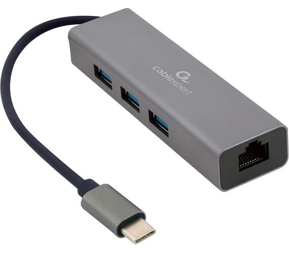 Gembird USB-C GBit adapter + 3x USB 3.1 (A-CMU3-LAN-01)