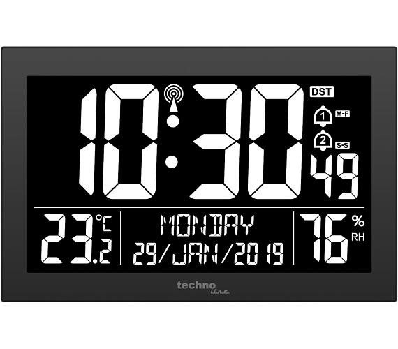 TechnoLine Digitální nástěnné hodiny s budíkem WS 8017