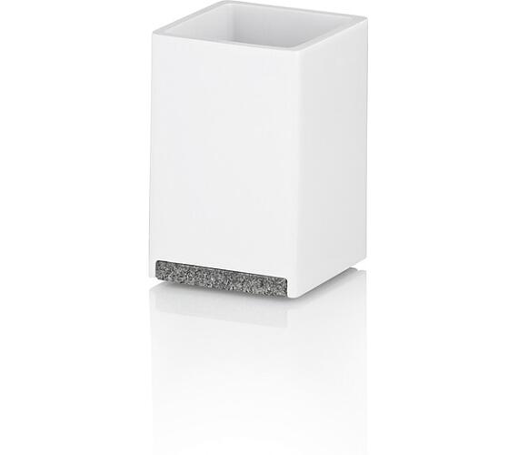 Kela Pohár Cube polyresin bílá KL-23692