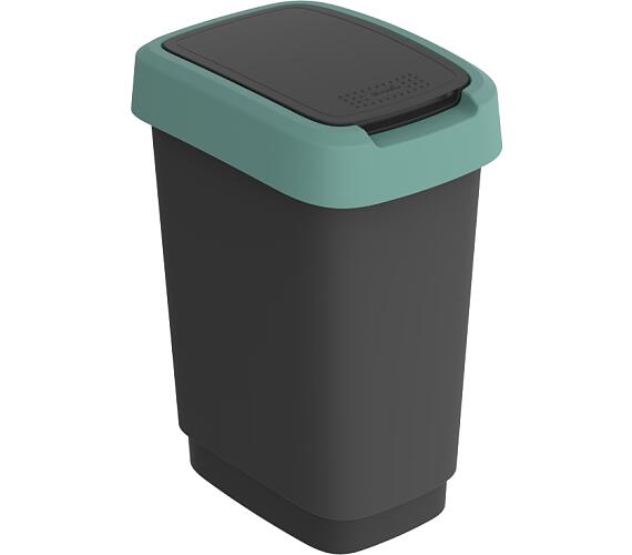 TWIST odpadkový koš 10L - krémově zelený ROTHO