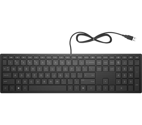 HP Pavilion Keyboard 300/Drátová USB/UK-Layout/Černá (4CE96AA#ABB)