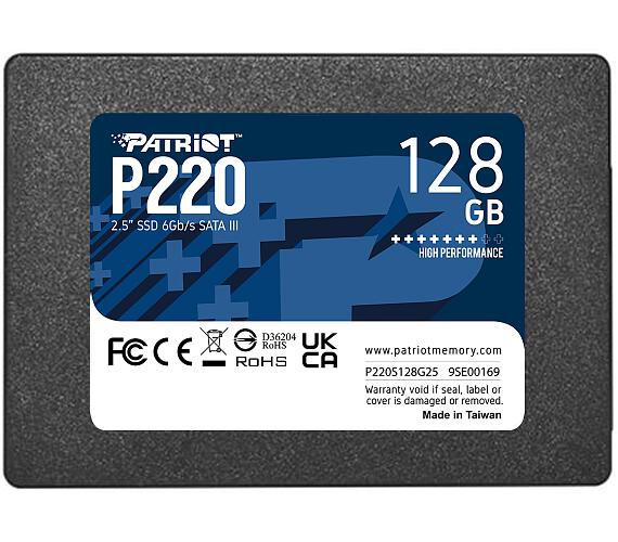 PATRIOT P220 / 128GB / SSD / 2.5" / SATA / 3R (P220S128G25)