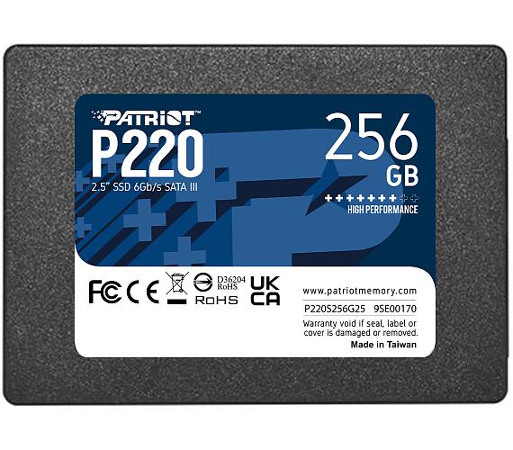 PATRIOT P220 / 256GB / SSD / 2.5" / SATA / 3R (P220S256G25)