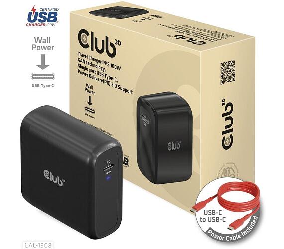 Club 3D Club3D cestovní nabíječka 100W GAN technologie