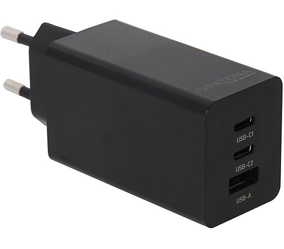 PATONA napájecí adaptér Power delivery 65W 2xUSB-C/USB-A -PD 3.0 (PT2640)