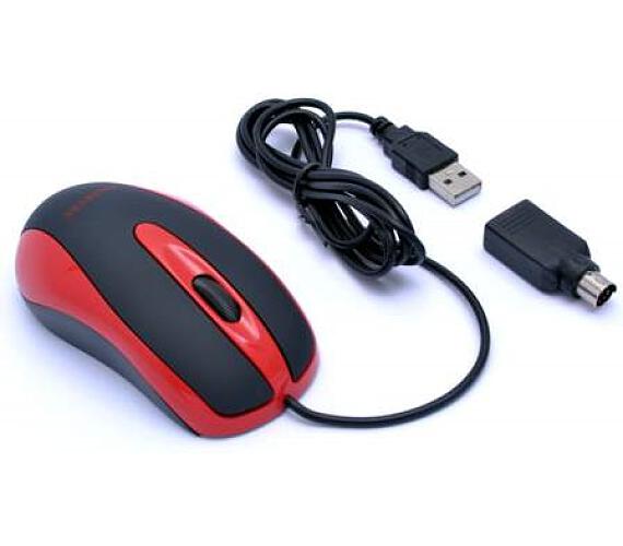 EXACTGAME AMEI AM-M801/Kancelářská/Optická/Drátová USB/Černá-červená