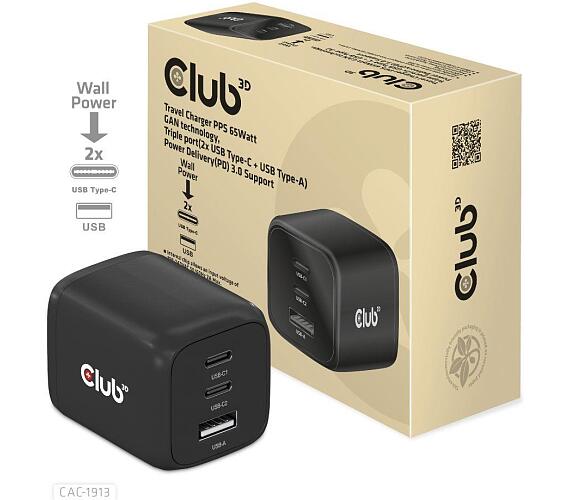 Club 3D Club3D cestovní nabíječka 65W GAN technologie