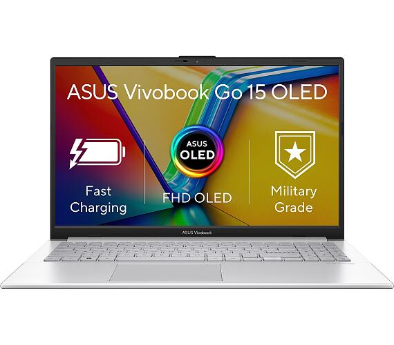 Asus ASUS Vivobook Go 15 OLED / E1504FA / R5-7520U / 15,6" / FHD / 8GB / 512GB SSD/AMD int/W11H/Silver/2R (E1504FA-OLED013W)