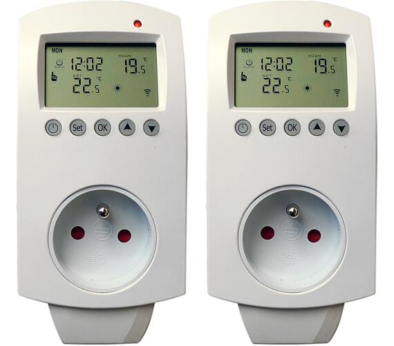 XTENDLAN TZA02 Tuya set 2x chytrá termostatická zásuvka 16A