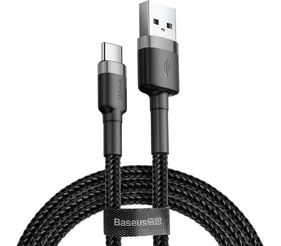 Baseus Cafule USB/USB-C 3m 2A šedo-černý