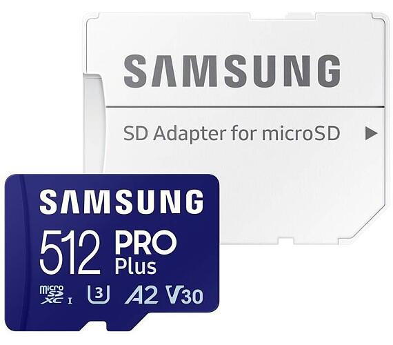Samsung samsung/micro SDXC / 512GB / 180MBps / Class 10/+ Adaptér/Modrá (MB-MD512SA/EU) + DOPRAVA ZDARMA