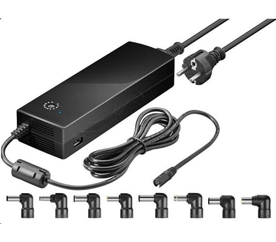 PREMIUMCORD Goobay Napájecí zdroj 134,5W pro notebook 230V na 12-24V Max.8.5A s USB (ppadapter-52) + DOPRAVA ZDARMA