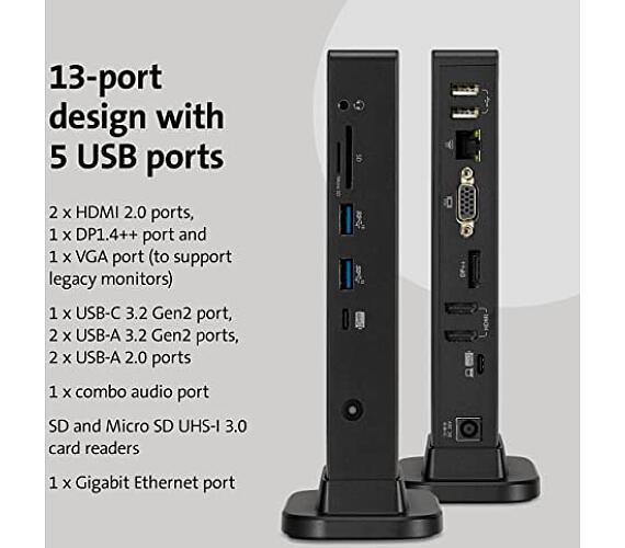 Kensington SD4849P USB-C Triple Video Dock - EU (K37060EU)