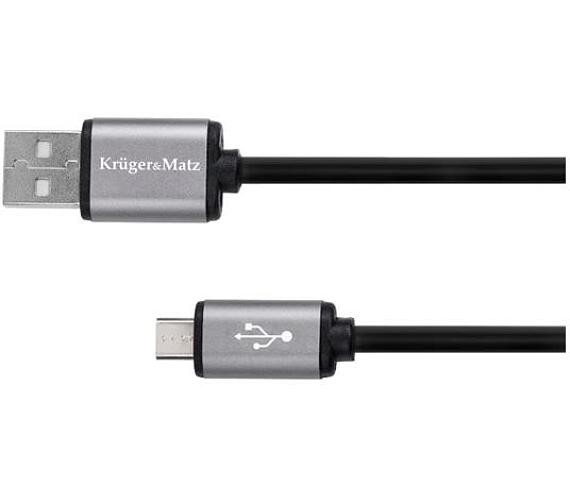 Kabel KRUGER & MATZ KM1236 USB/micro USB 1,8m Black KRUGERMATZ