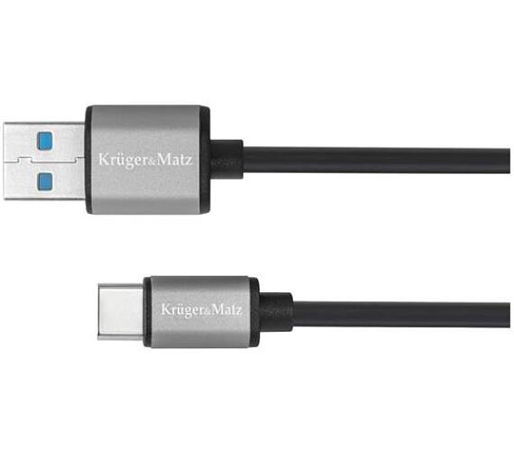 Kabel KRUGER & MATZ KM1244 USB/USB-C 1m Black KRUGERMATZ