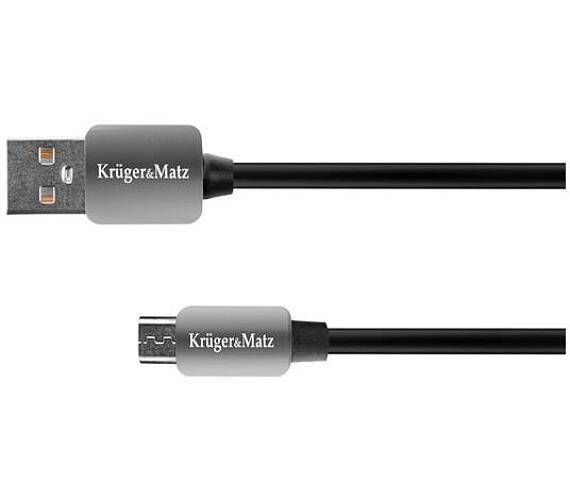 Kabel KRUGER & MATZ KM0331 USB/micro USB 1,8m Black KRUGERMATZ