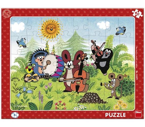 Dino Deskové puzzle Krtek a kapela 40 dílků