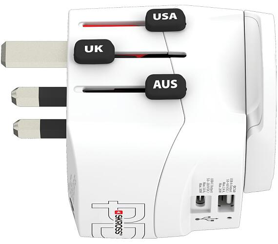 SKROSS cestovní adaptér PRO Light USB AC30PD World + DOPRAVA ZDARMA