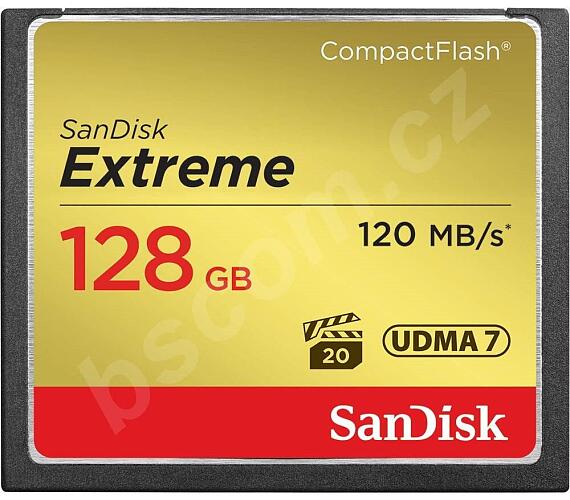 Sandisk Compact Flash Card 128GB Extreme (R:120/W:85 MB/s UDMA7) (SDCFXSB-128G-G46)