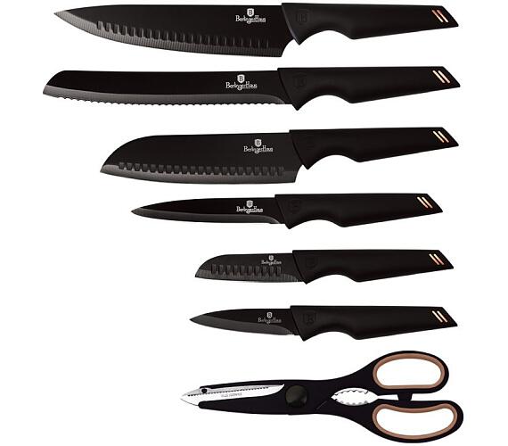 BerlingerHaus Sada nožů s nepřilnavým povrchem 7 ks Black Rose Collection BH-2688