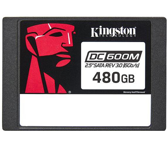 Kingston SSD DC600M 480GB SATA III 2.5" 3D TLC (čtení/zápis: 560/470MBs; 94/41k IOPS; 1DWPD)
