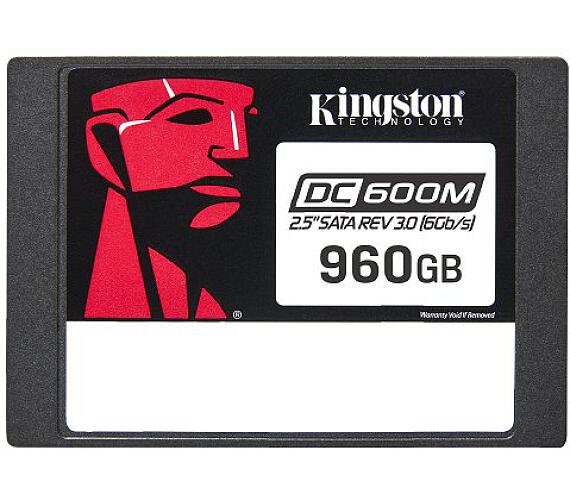 Kingston SSD DC600M 960GB SATA III 2.5" 3D TLC (čtení/zápis: 560/530MBs; 94/65k IOPS; 1DWPD)