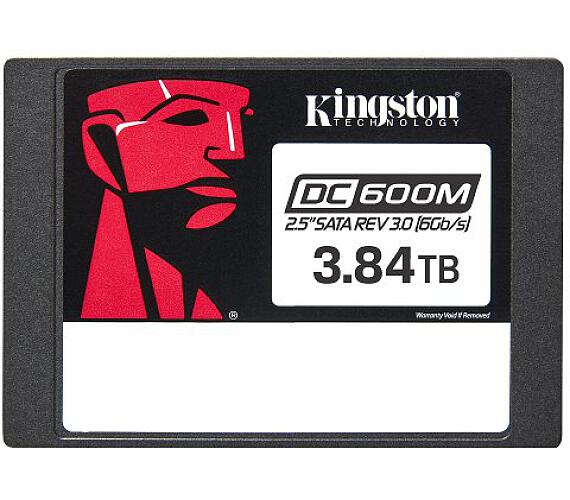 Kingston SSD DC600M 3840GB SATA III 2.5" 3D TLC (čtení/zápis: 560/530MBs; 94/59k IOPS; 1DWPD)