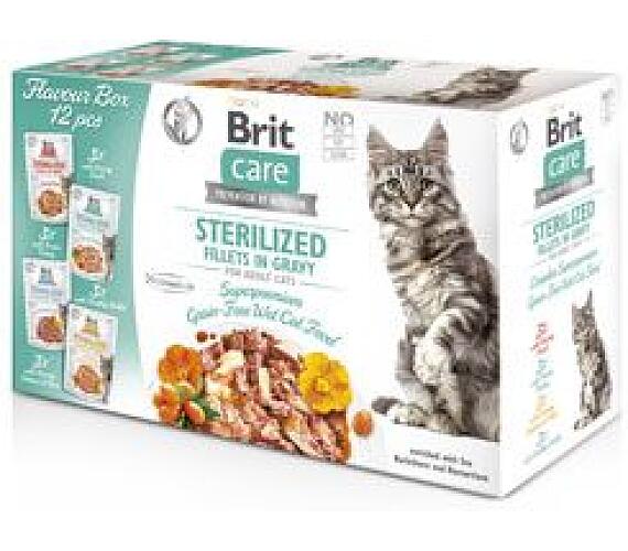 Brit Care Cat Fillets in Gravy Steril. Flav.Box 12x85g