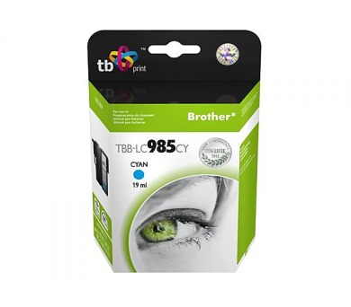 Inkoustov npl TB Brother LC 985 CY kompatibiln - modr