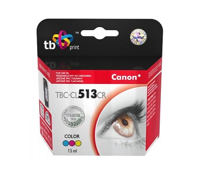 Inkoustov npl TB Canon CL513CR kompatibiln - erven/modr/lut