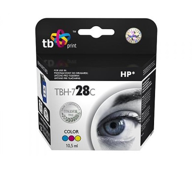 Inkoustov npl TB HP C8728AE (No.28) Color kompatibiln - erven/modr/lut