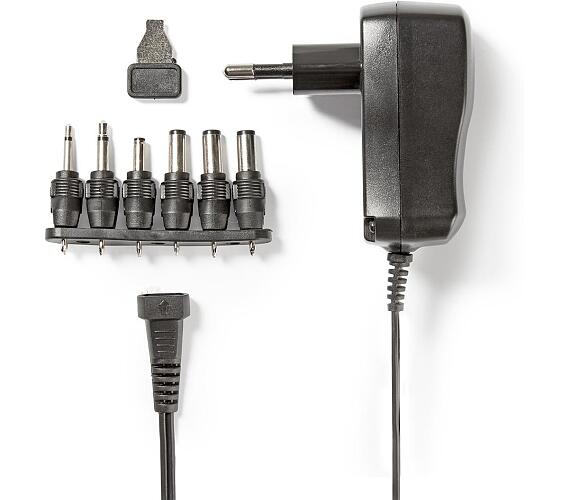 NEDIS univerzální napájecí AC adaptér/ 7.2 W/ 3 - 12 VDC/ 100 - 240 V AC/ 6 konektorů/ 1,8 m/ černý (ACPA006)