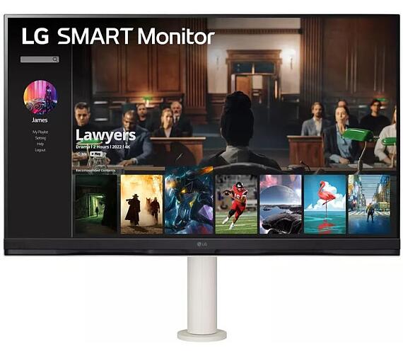 LG monitor 32SQ780S-W / VA / 31,5" / 4K 3840x2160 / 16:9 / 250cdm / 5ms / HDMI / USB-C//repro 5Wx2 /pivot/ výškově nast. (32SQ780S-W.AEU)