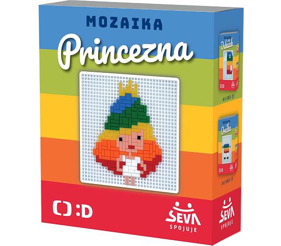 Seva Mozaika Princezna plast 338 dílků v krabici 15x17,5x5,5cm
