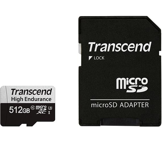 Transcend 512GB microSDXC 350V UHS-I U1 (Class 10) High Endurance paměťová karta