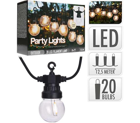 ProGarden Světelný řetěz LED PARTY venkovní 20 světel KO-LE2100160 + DOPRAVA ZDARMA