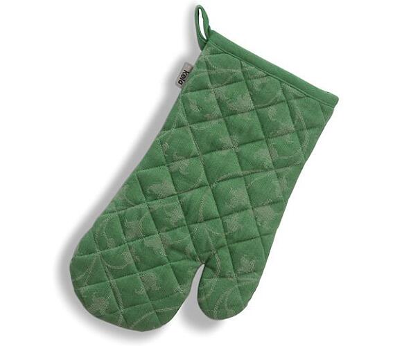 Kela Chňapka rukavice do trouby Cora 100% bavlna světle zelená/zelený vzor 31,0x18,0cm KL-12817