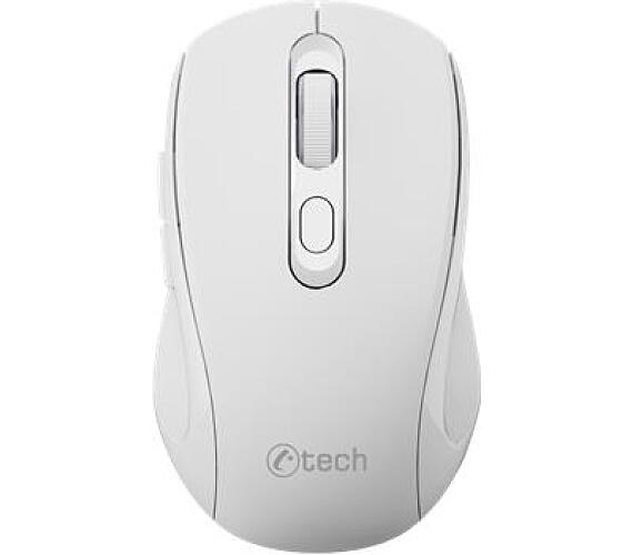 C-Tech c-TECH WLM-12WH/Ergonomická/Optická/Pro praváky/Bezdrátová USB + Bluetooth/Bílá