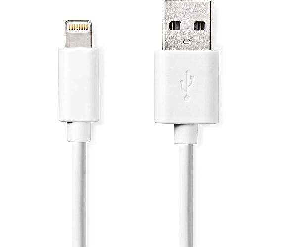 NEDIS synchronizační a nabíjecí kabel/ Apple Lightning 8-pin zástrčka - USB A zástrčka/ bílý/ bulk/ 1m (CCGL39300WT10)