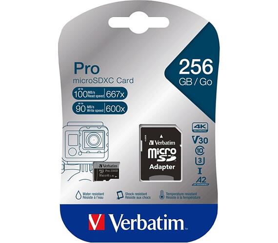 Verbatim Pro microSDXC 256GB V30 U3