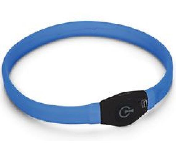 Obojek USB Visio Light LED nabíjecí 65cm modrý Karlie