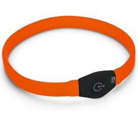 Obojek USB Visio Light LED nabíjecí 65cm oranžový Karlie