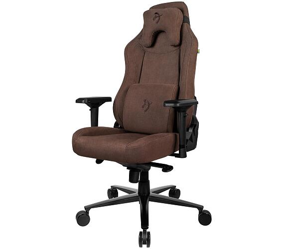 AROZZI herní židle VERNAZZA Supersoft Fabric Brown/ hnědá (VERNAZZA-SPSF-BWN) + DOPRAVA ZDARMA
