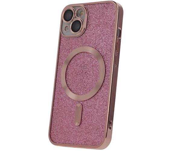 Silikonové TPU pouzdro Mag Glitter Chrome pro iPhone 12 růžové CPA