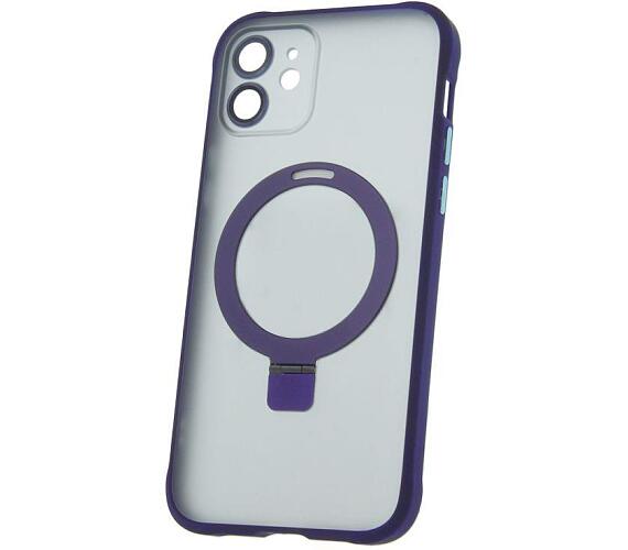 Silikonové TPU pouzdro Mag Ring pro iPhone 12 fialové CPA