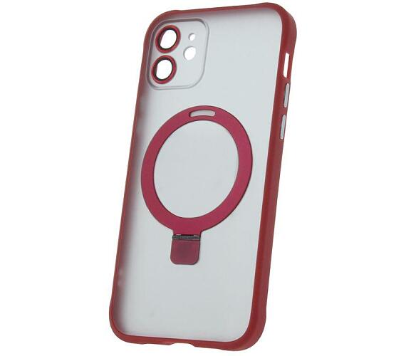 Silikonové TPU pouzdro Mag Ring pro iPhone 12 červené CPA