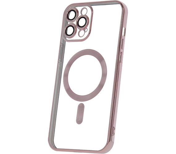 Silikonové TPU pouzdro Mag Color Chrome pro iPhone 12 Pro Max růžovo zlaté CPA