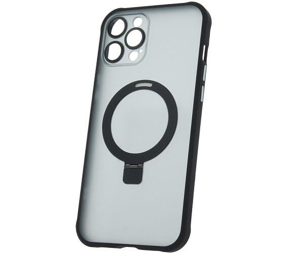 Silikonové TPU pouzdro Mag Ring pro iPhone 12 Pro Max černé CPA