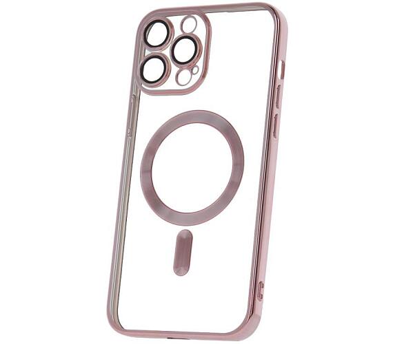 Silikonové TPU pouzdro Mag Color Chrome pro iPhone 13 Pro Max růžovo zlaté CPA